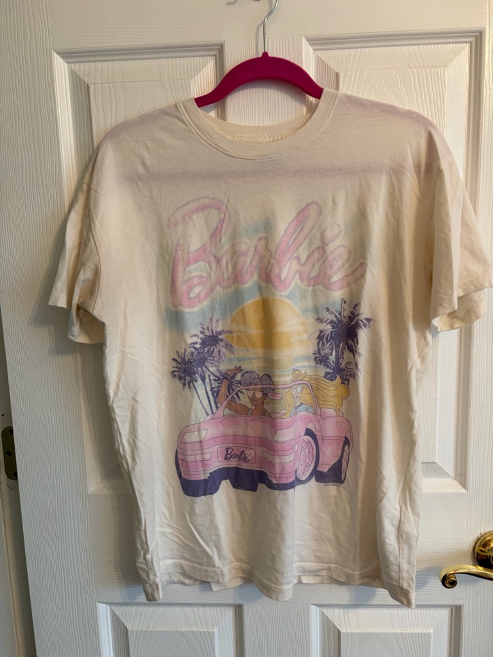 Hollister Cream Crewneck Tee with Black Logo
